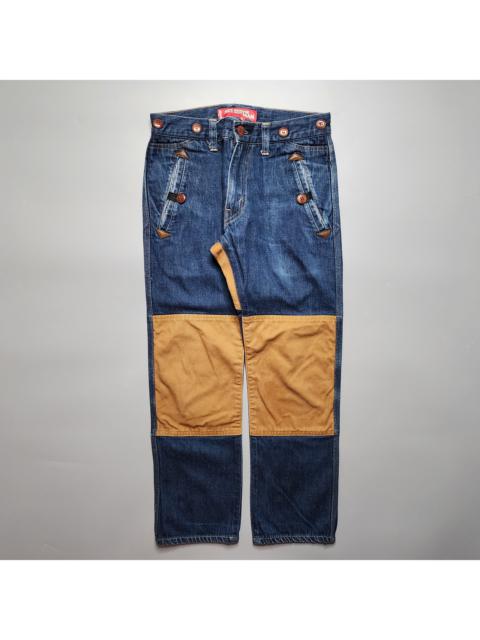 Junya Watanabe MAN- AW12 Contrast Patch Denim Cropped Jeans