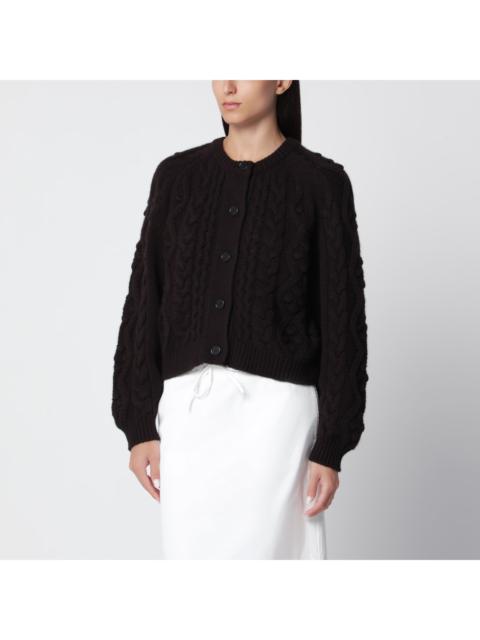 LISA YANG Lisa Yang Brown Cable-Knit Cashmere Cardigan Women