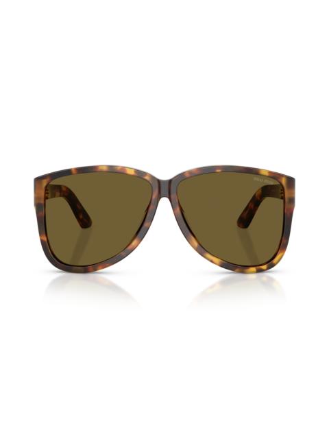 Miu Miu Miu Miu 61mm Pilot Sunglasses in Honey Havana /Dark Brown at Nordstrom