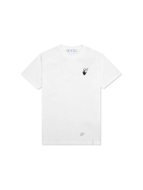 Off-White OFF-WHITE Slim Fit Caravaggio Saint Jerome Writing Arrows T-Shirt White