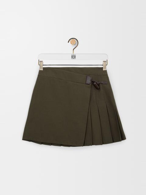 Loewe Pleated mini skirt in cotton blend