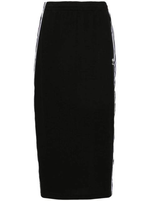 3-stripes ribbed pencil skirt