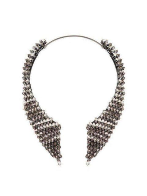 Other Designers Smoke Stone Collar Necklace