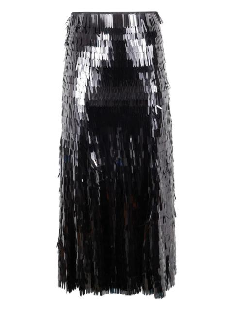 self-portrait Sequin Midi Skirt