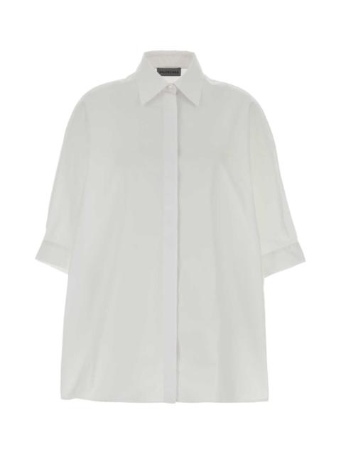 BALENCIAGA Balenciaga Women White Poplin Oversize Shirt