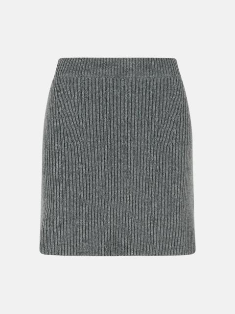 Jil Sander GREY WOOL MINISKIRT