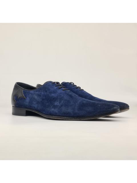 Haider Ackermann - SS16 Runway Blue Suede Oxford Shoes