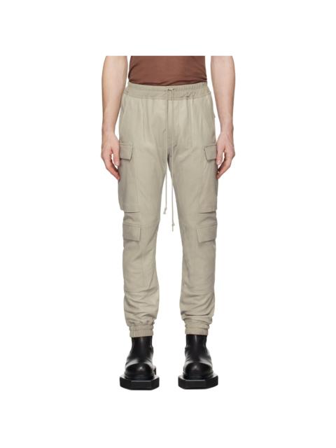Rick Owens Off-White Mastodon Megacargo Leather Pants