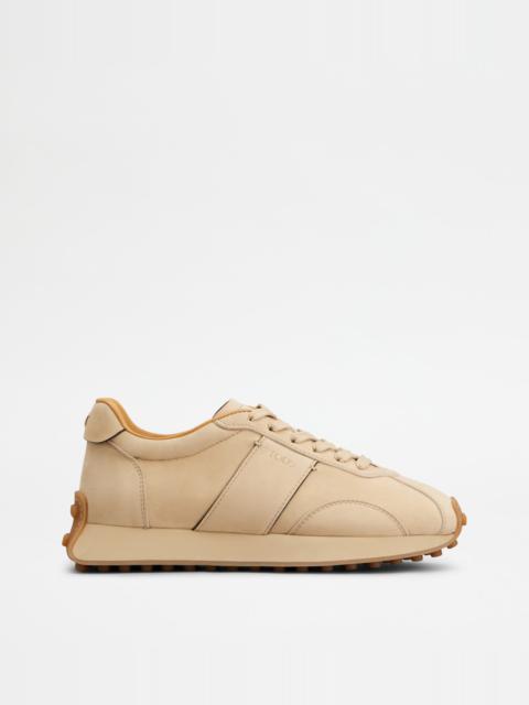 Tod's T VINTAGE SNEAKERS IN SUEDE - BEIGE
