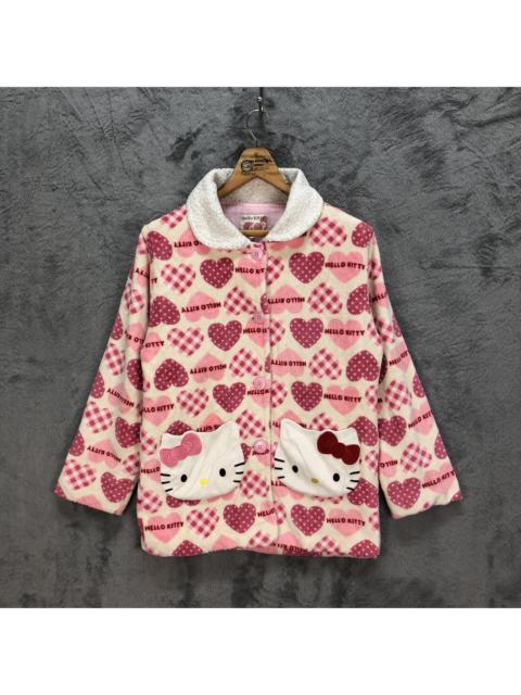 Japanese Brand - HELLO KITTY PINKY LOVE KITTY FACE FLEECE JACKET #5374-186