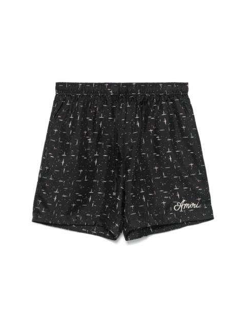 abstract-print deck shorts