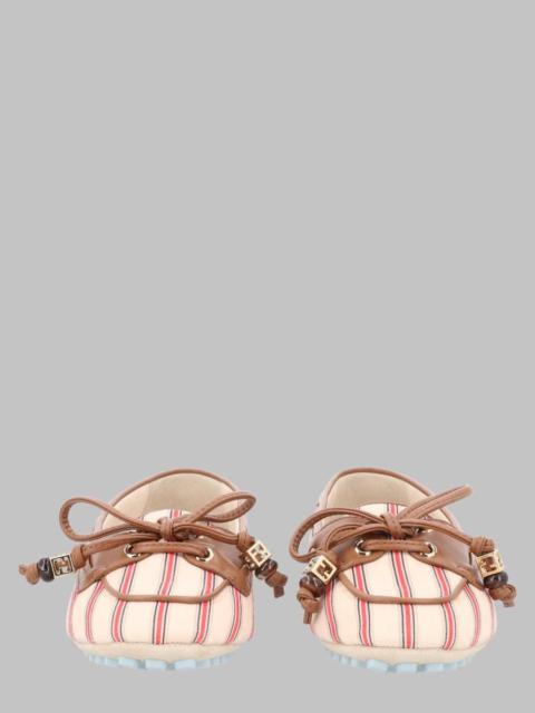 FENDI Fendi Women Mocassino In Canvas Ff E Pelle