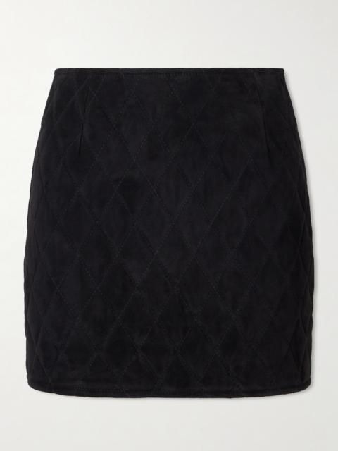 BLAZÉ MILANO Viva Coci Quilted Suede Mini Skirt
