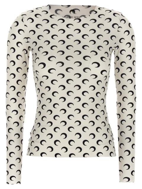 Marine Serre Marine Serre Women 'Moon Printed Jersey Second Skin' T-Shirt