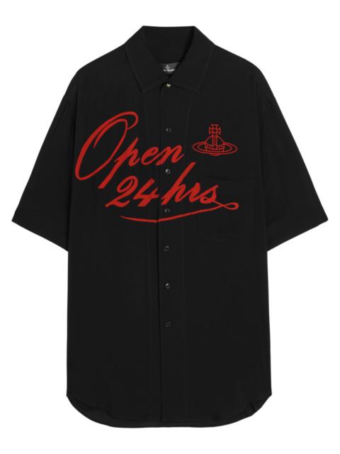 Vivienne Westwood Vivienne Westwood Open 24hr Bowling Printed Woven Shirt