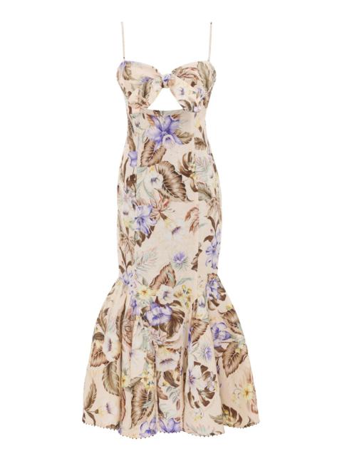 Zimmermann COCO TIE FRONT MIDI DRESS