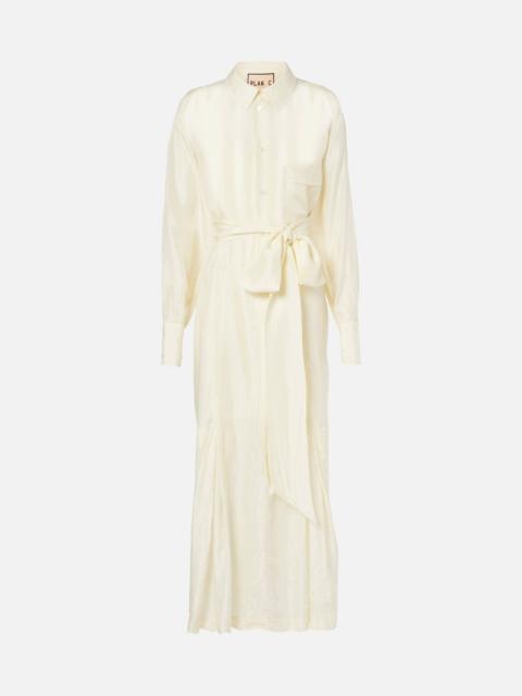 Plan C Belted silk shirtdress