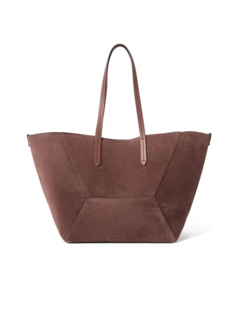 Brunello Cucinelli Suede Leather Shopper With Folded Design