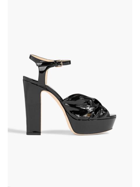 JIMMY CHOO Heloise 120 patent-leather platform sandals
