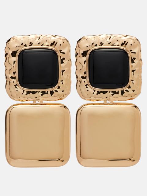 self-portrait Embellished drop earrings