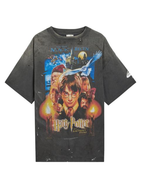 SAINT M×××××× Saint Mxxxxxx Harry Potter Printed Distressed Cotton T-shirt