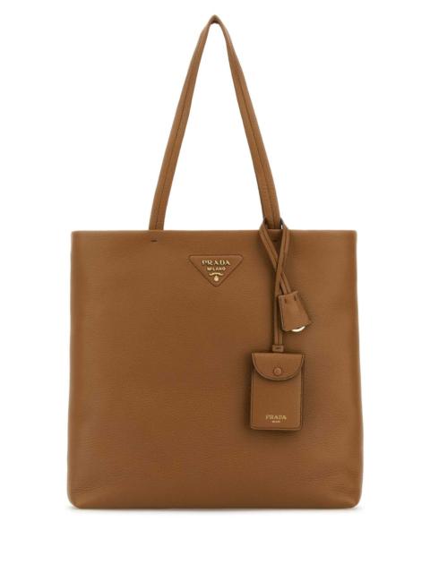 Prada Prada Women Camel Leather Shopping Bag