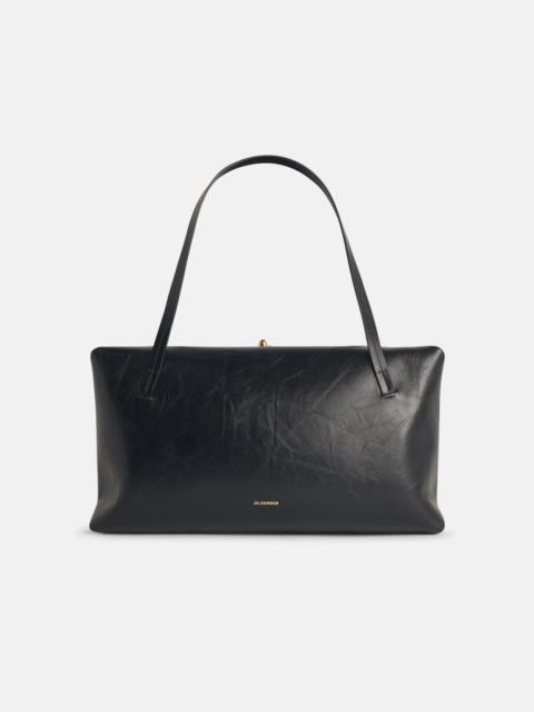 Jil Sander LARGE 'GOJI PILLOW' BLACK LEATHER BAG