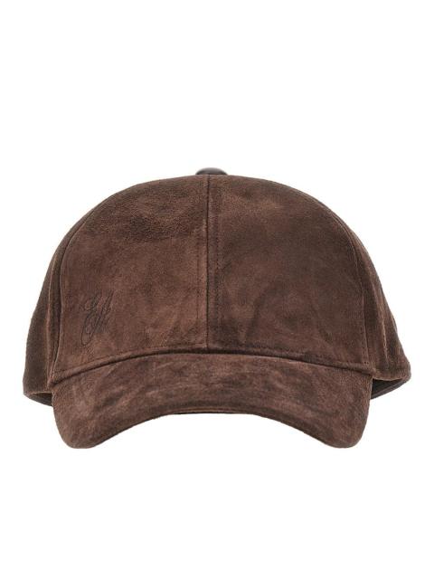EMPORIO ARMANI Emporio Armani Suede Leather Baseball Cap Brown