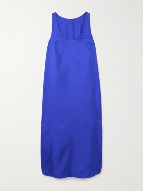Loulou de Saison Nada Silk-twill Midi Dress