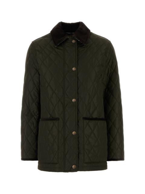 Burberry Army green nylon jacket