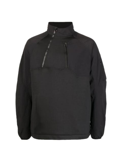 MAHARISHI DIAGONAL-ZIP PANELLED SWEATSHIRT