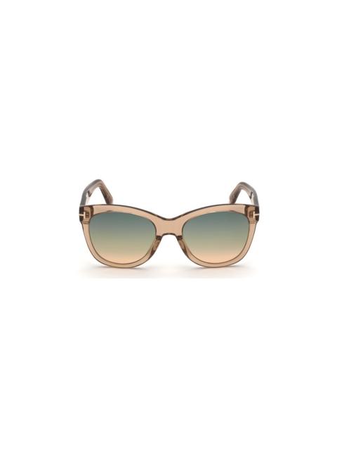 TOM FORD Tom Ford Green Gradient Cat Eye Ladies Sunglasses FT0870 45P 54