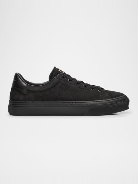 Men's City Sport Grained Leather Low-Top Sneakers