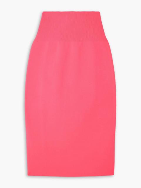 Victoria Beckham VB Body ribbed stretch-knit midi skirt