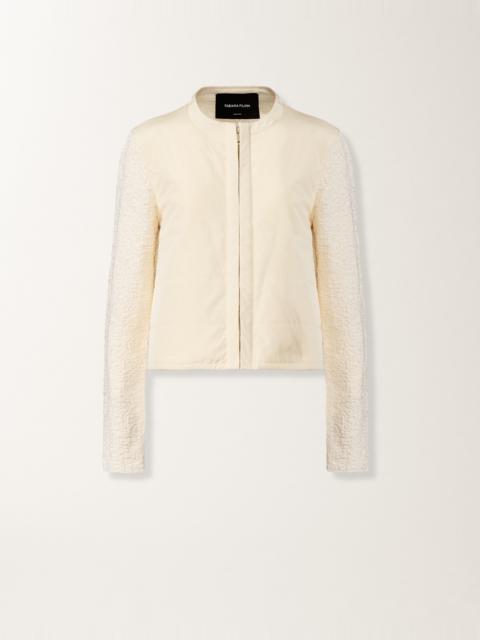 FABIANA FILIPPI Cotton tweed bomber with sequins