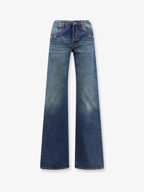 GUCCI Cotton Jeans With Horsebit