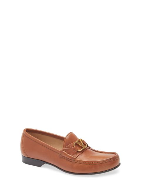 Valentino Valentino Garavani VLOGO Signature Loafer in N58 Tobacco at Nordstrom