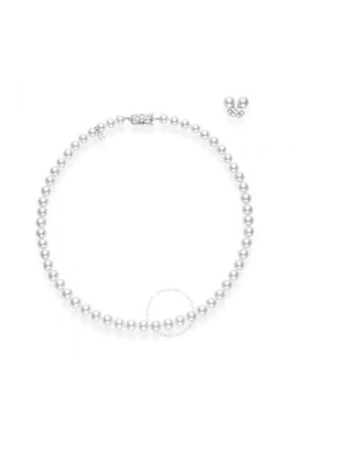 Other Designers Mikimoto - Mikimoto 18" Akoya Cultured Pearl Two-Piece Gift Set – 18K White Gold