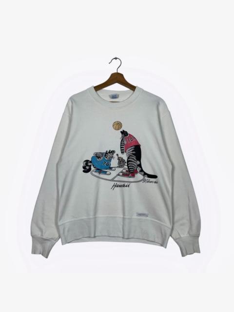 Other Designers Vintage Hawaii B. Kliban Basketball Cat Sweatshirt