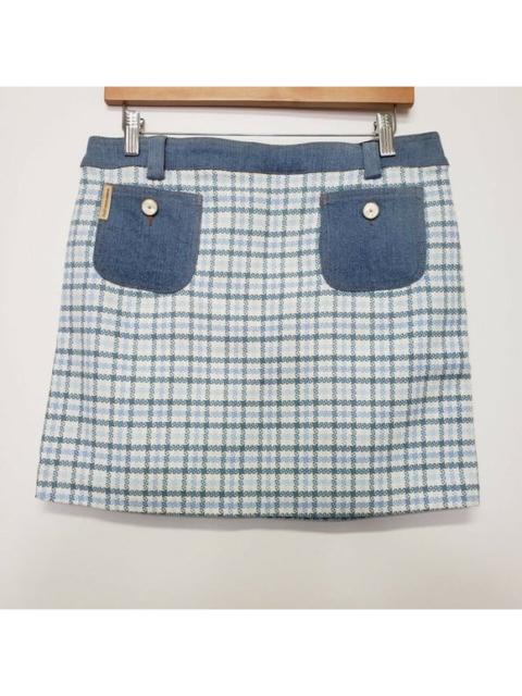 Dolce & Gabbana Dolce&Gabbana Tweed Skirt with Denim Pockets-Blue