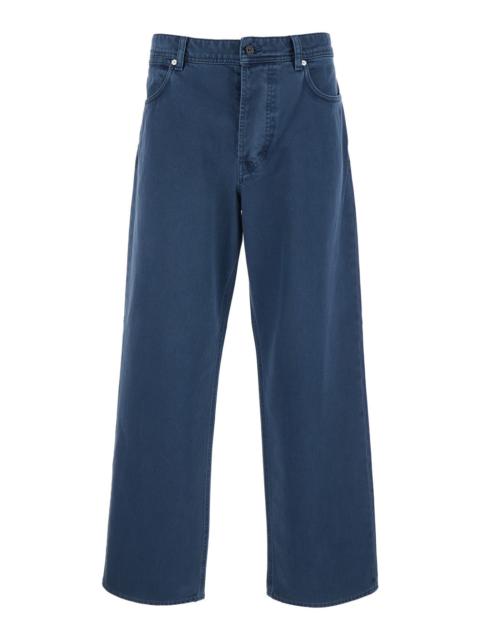 Stone Island Stone Island Men Blue Jeans With Five-Pocket Design And Logo Patch On The Back In Denim For Men