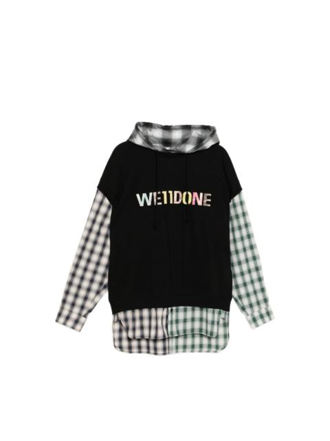 We11done LOGO-EMBOSSED HOODIE
