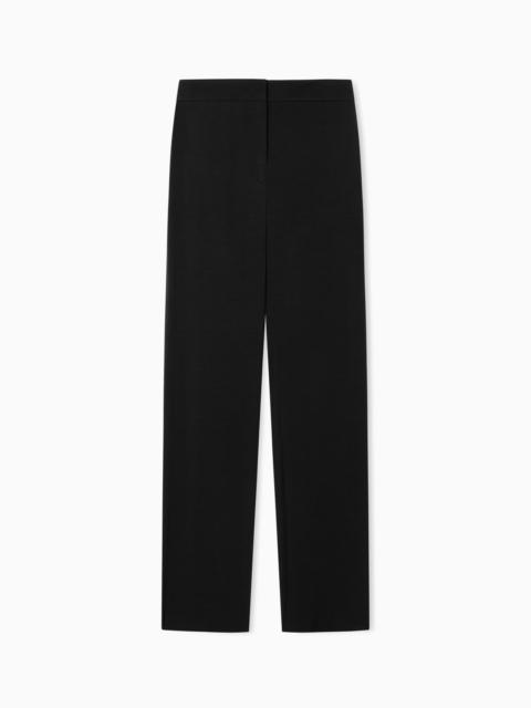 EMPORIO ARMANI STRAIGHT TROUSERS IN WASHED TWILL