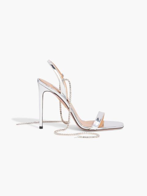 AQUAZZURA Careless Whisper 105 mirrored-leather sandals