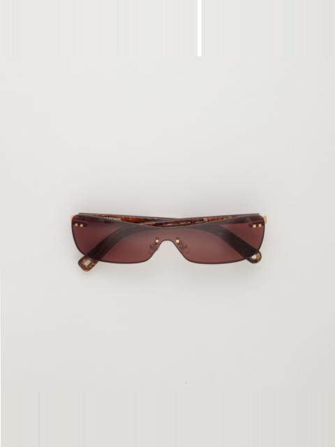LINDA FARROW Mirada Cat Eye Sunglasses in Wood Effect