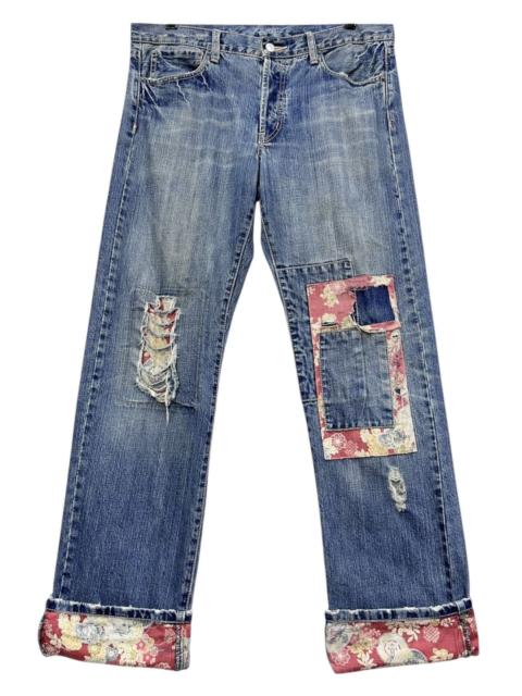 Other Designers 🔥Vintage TAKEO KIKUCHI Distressed Ripped Patchwork Mudmax