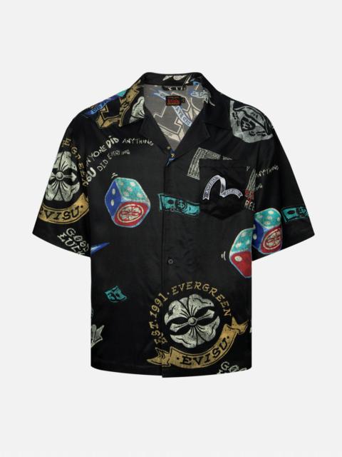EVISU ALLOVER GAMING PRINT BOXY SHORT-SLEEVED SHIRT