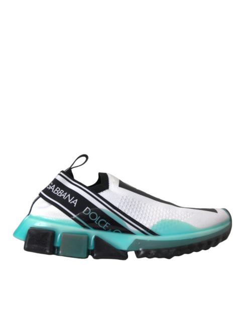 Dolce & Gabbana Black White Blue Slip On Sorrento Sneakers Shoes