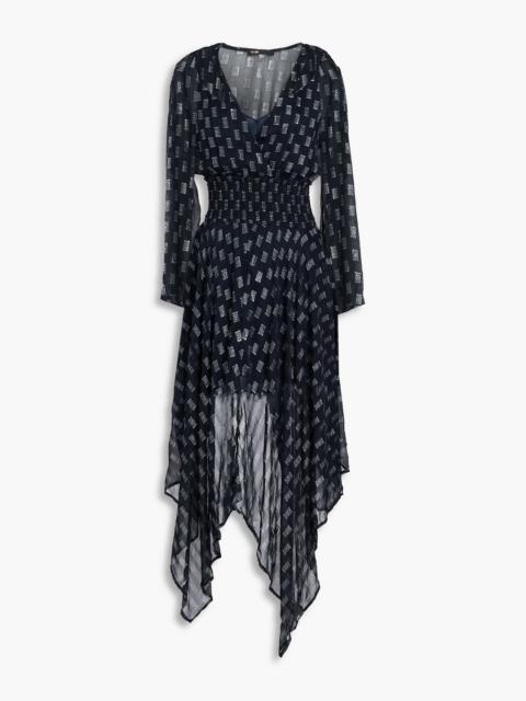 maje Metallic fil coupé midi dress