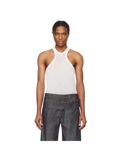 courrèges White Scuba Mesh Tank Top